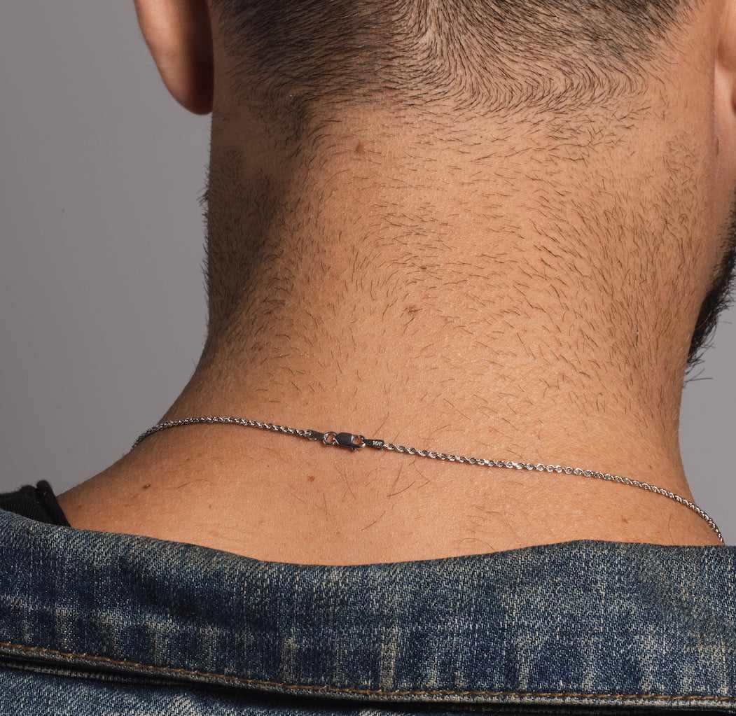10k Solid White Gold Rope Chain (1.5mm) - The GLD Shop