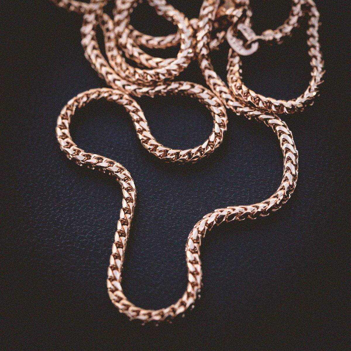 14k Solid Rose Gold Franco Chain (2.3mm) - The GLD Shop