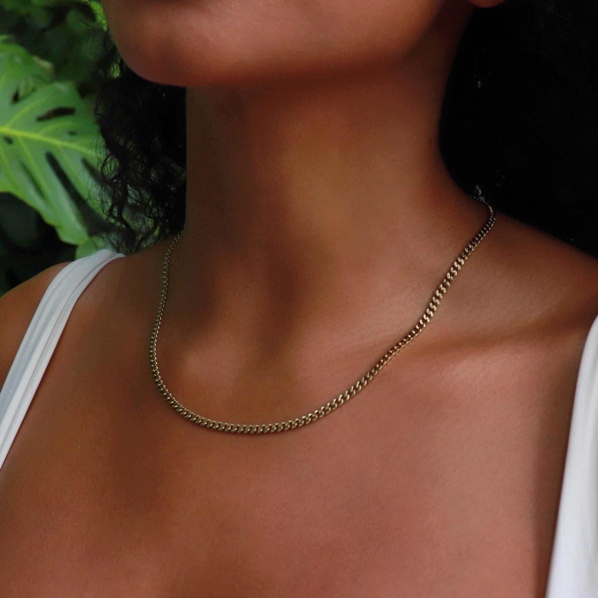 18k Vermeil Micro Cuban in Yellow Gold - The GLD Shop