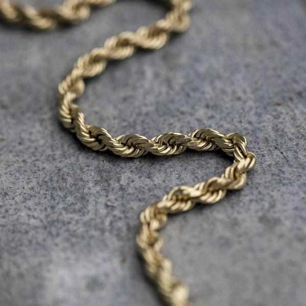 18k Vermeil Rope Necklace - 2mm - The GLD Shop