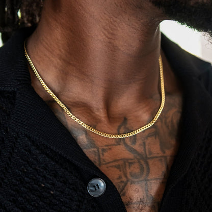 Micro Cuban Chain + Bracelet Bundle in Yellow Gold - 3mm