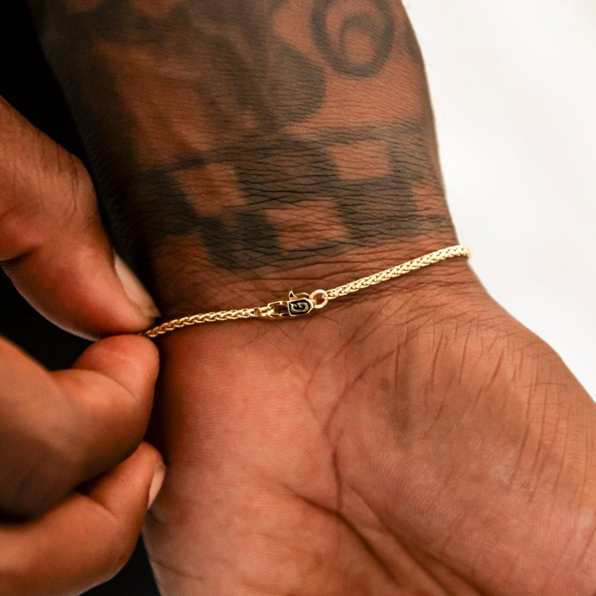 Palm Chain + Bracelet Bundle in Yellow Gold - 2mm