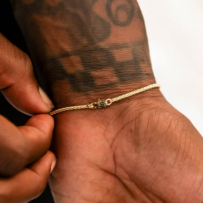 Palm Chain + Bracelet Bundle in Yellow Gold - 2mm