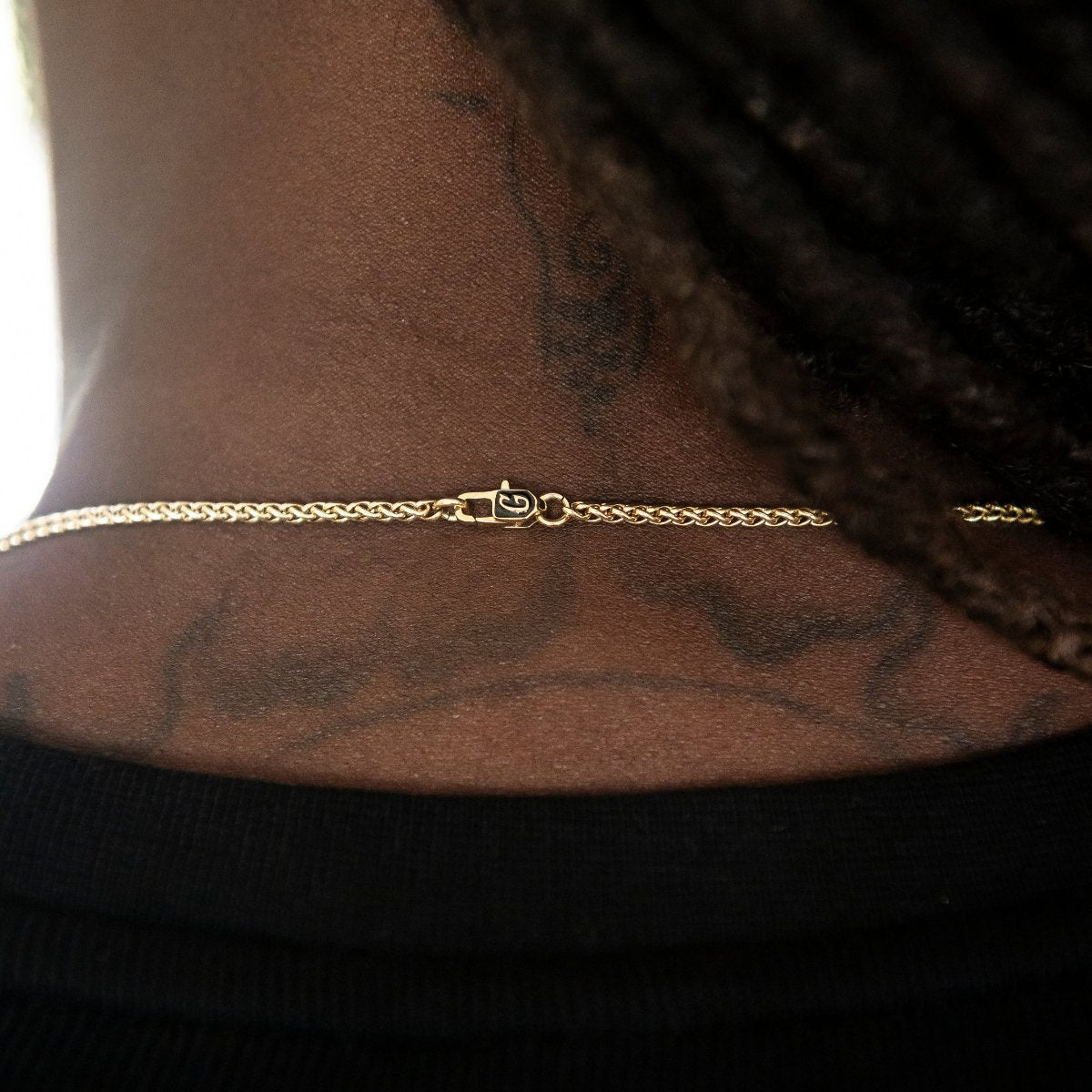 Palm Chain + Bracelet Bundle in Yellow Gold - 2mm