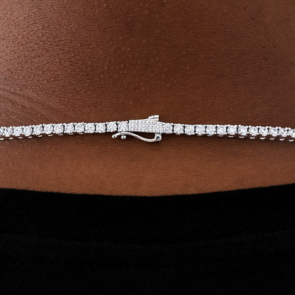 Diamond Tennis Chain in White Gold- 3mm