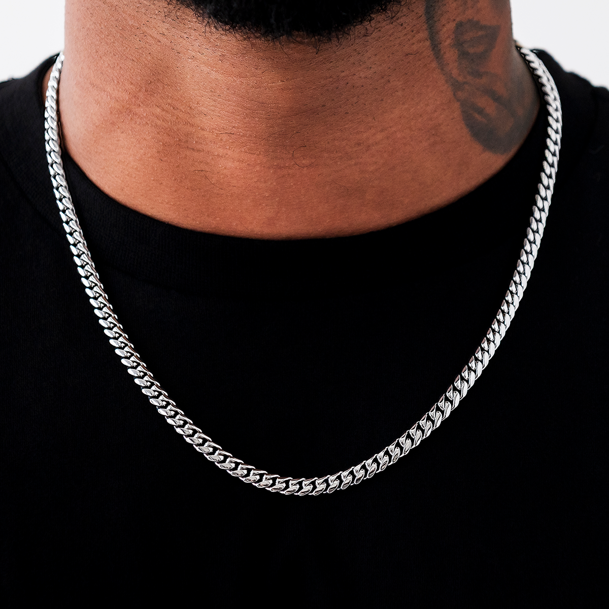 Miami Cuban in White Gold - 6mm