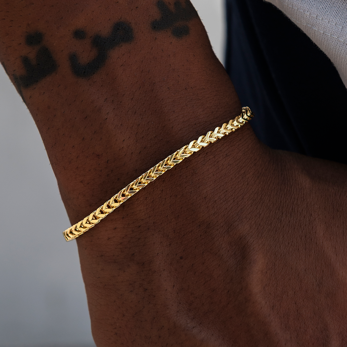 Franco Chain + Bracelet Bundle in Yellow Gold - 3mm
