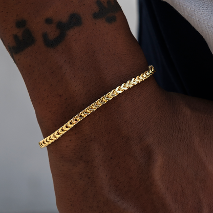 Franco Chain + Bracelet Bundle in Yellow Gold - 3mm