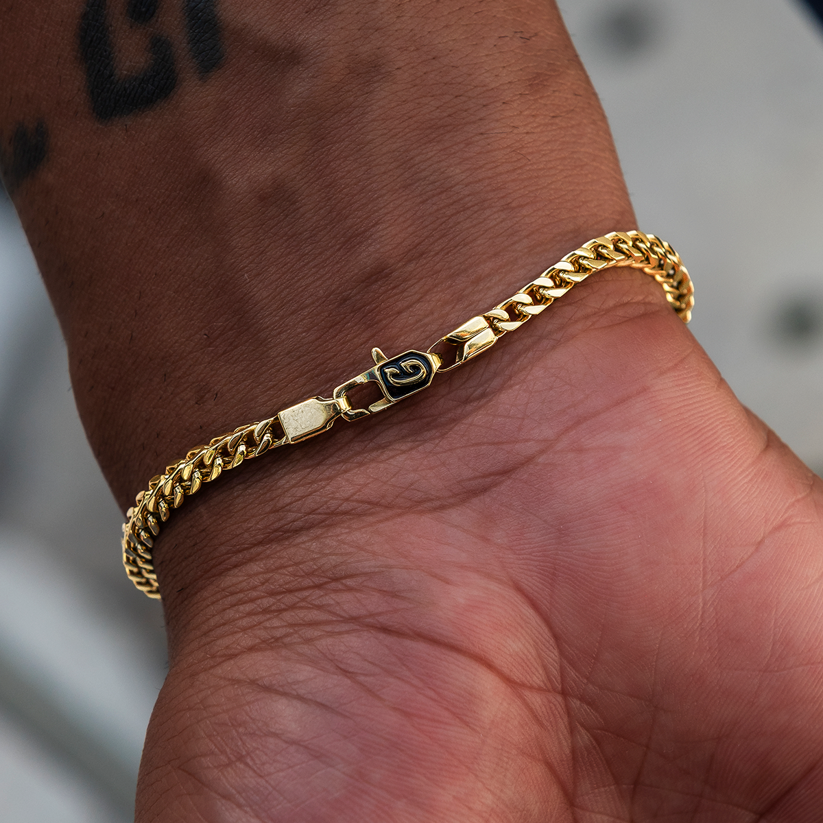 Franco Chain + Bracelet Bundle in Yellow Gold - 3mm