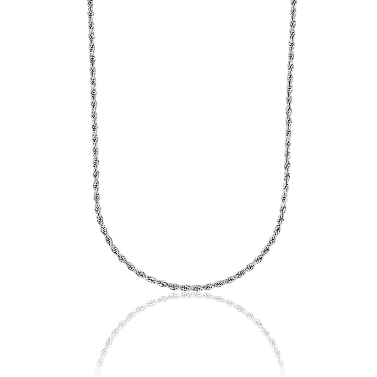 Rope Chain in Sterling Silver - 2mm