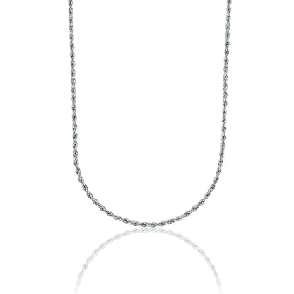 Rope Chain in Sterling Silver - 2mm