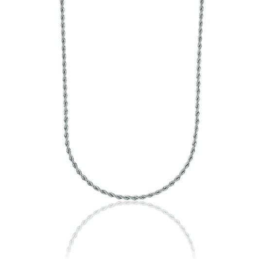 Rope Chain in Sterling Silver - 2mm