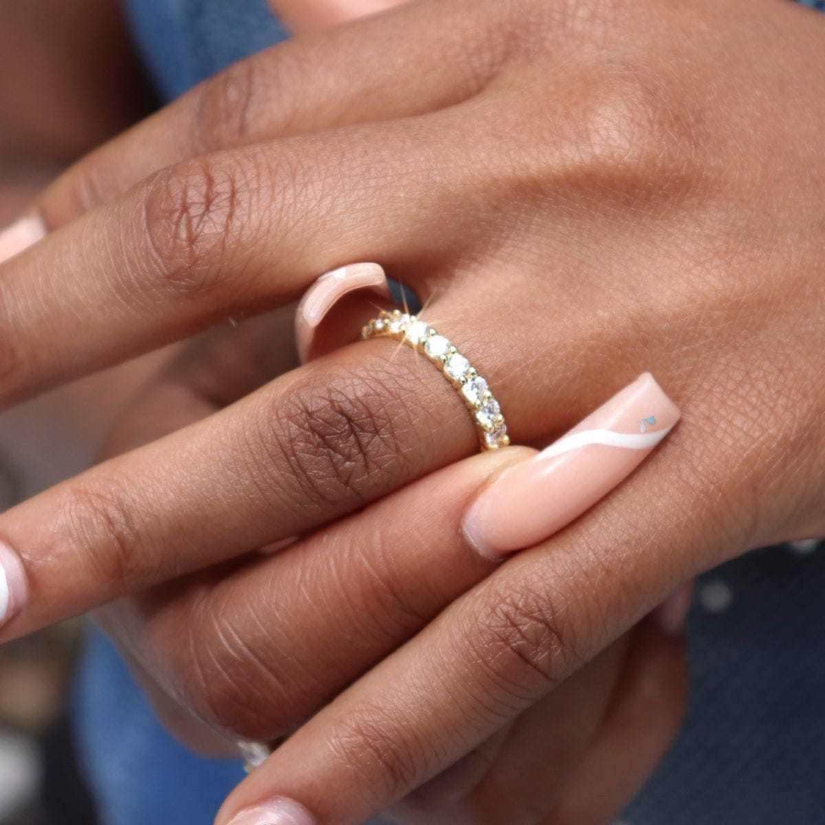2mm Round Cut Eternity Band Ring - The GLD Shop