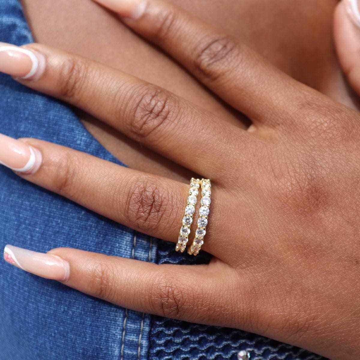 2mm Round Cut Eternity Band Ring - The GLD Shop
