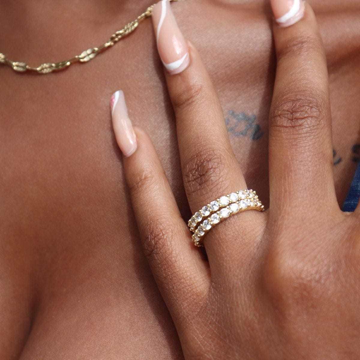 2mm Round Cut Eternity Band Ring - The GLD Shop