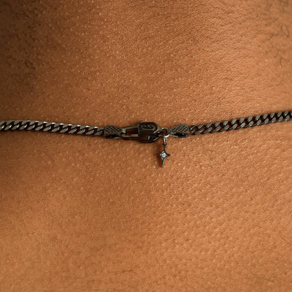 Micro Cuban Chain in Black - 3mm