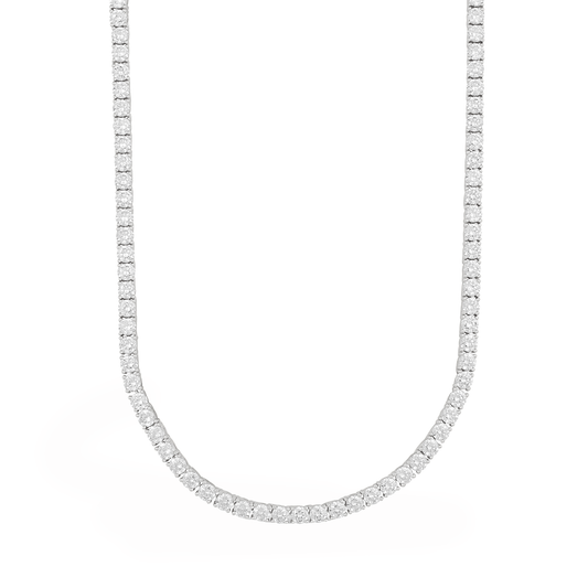 Moissanite Diamond Tennis Chain in Sterling Silver- 3mm