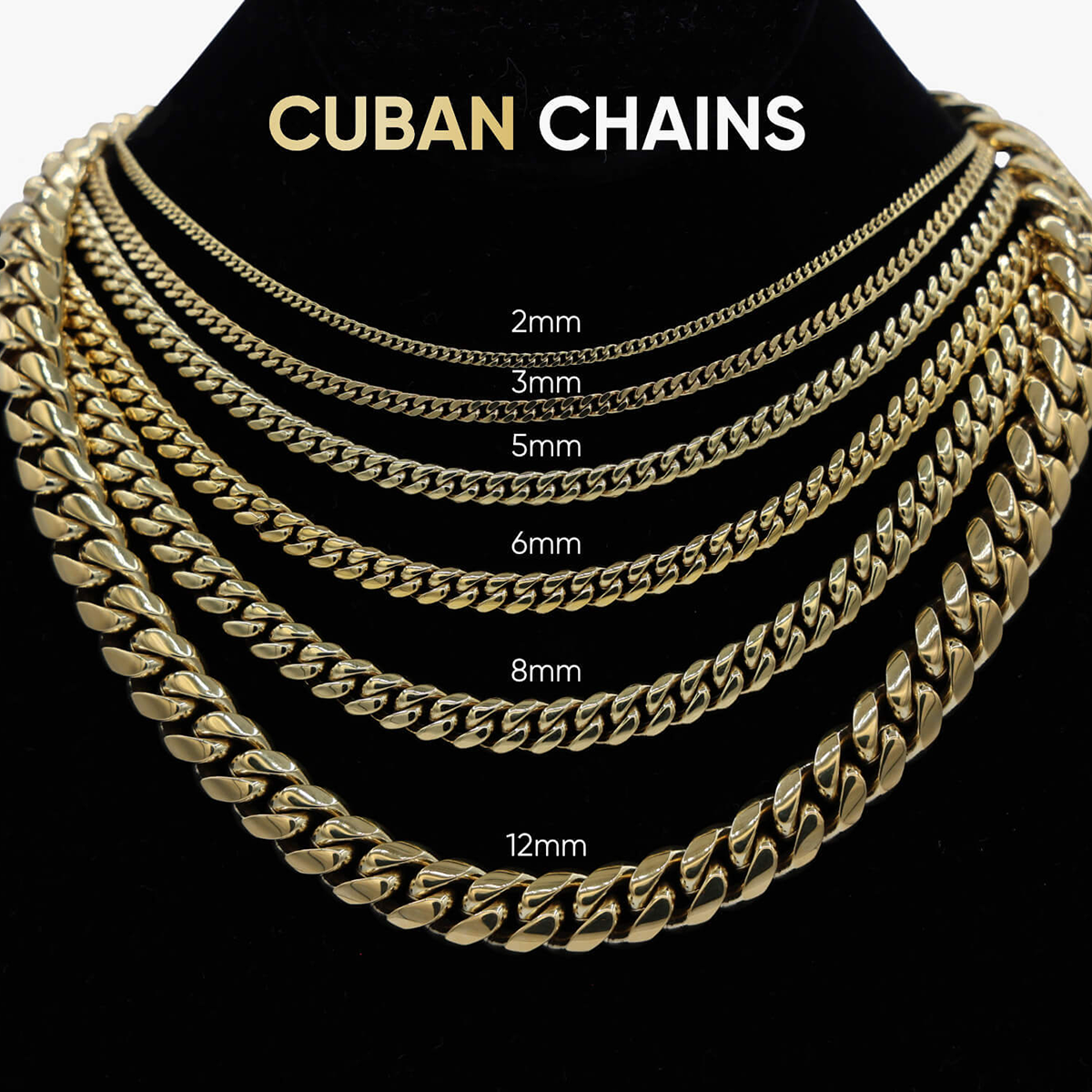 Micro Cuban in White Gold - 2mm