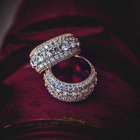 5 Layer Diamond Band Ring - The GLD Shop