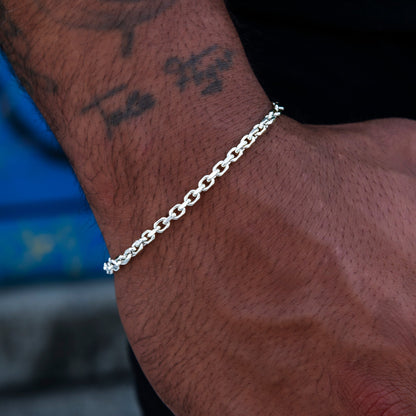 3.6MM Open Box Bracelet in White Gold