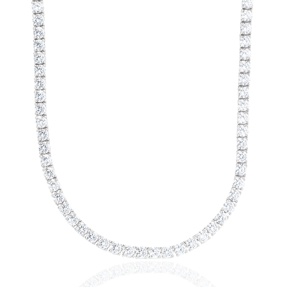 Diamond Tennis Chain in White Gold- 5mm