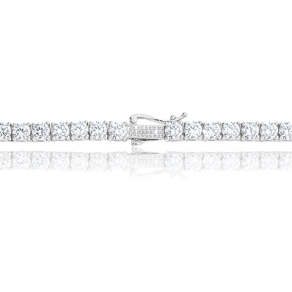Diamond Tennis Chain in White Gold- 5mm