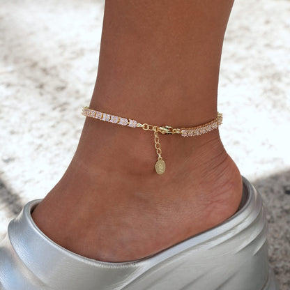 Forme Privé Crown Anklet in Yellow Gold
