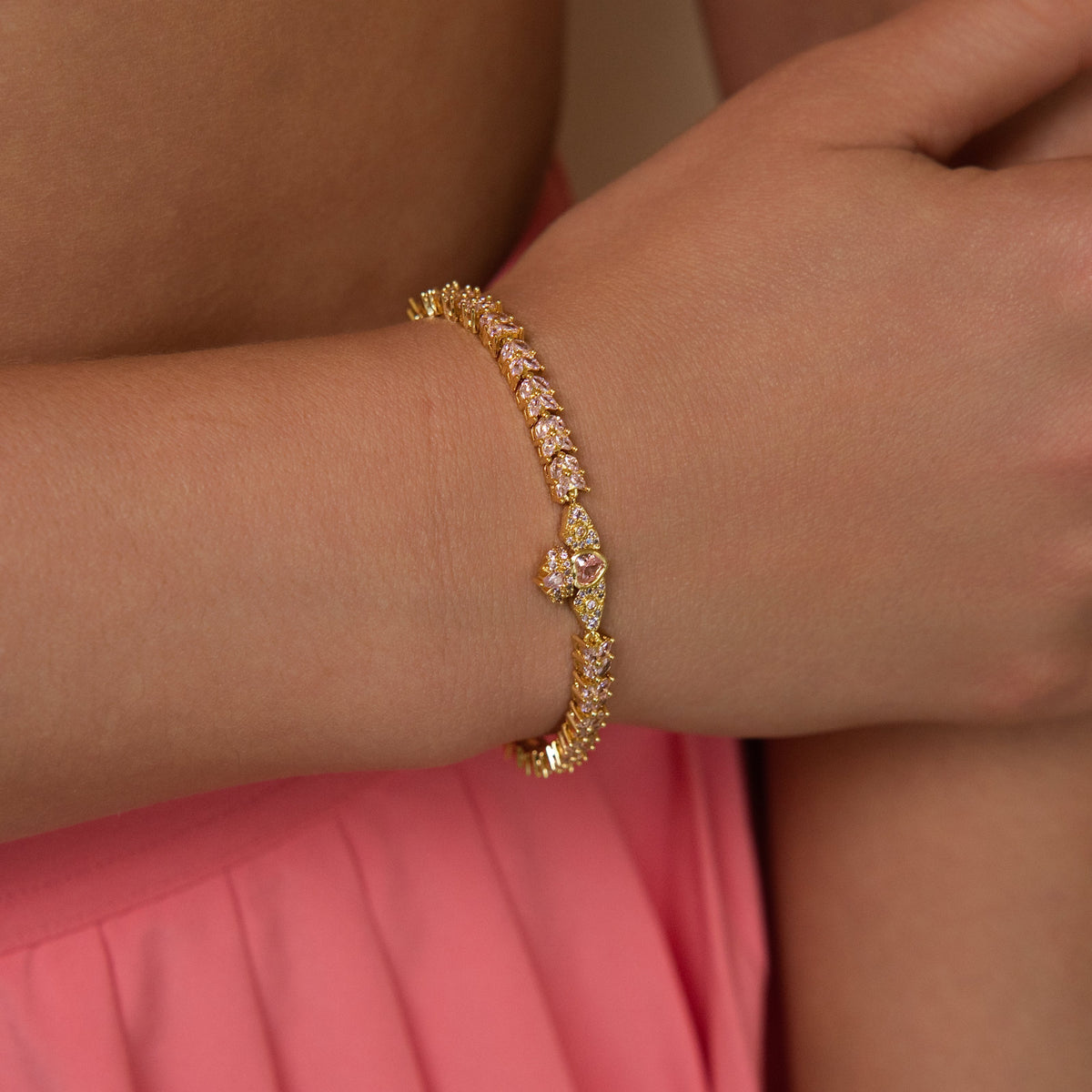 Forme Privé Crown Bracelet + Necklace in Yellow Gold Bundle