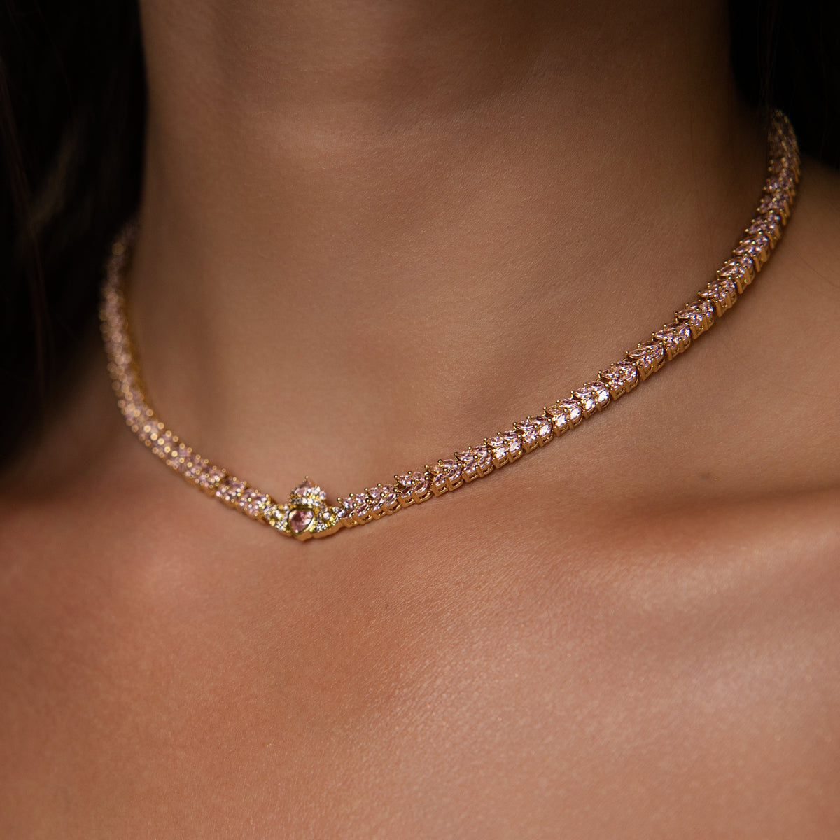 Forme Privé Crown Bracelet + Necklace in Yellow Gold Bundle