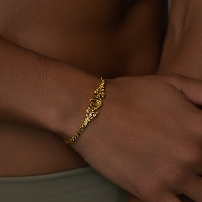 Forme Privé Slipper Bracelet + Necklace in Yellow Gold Bundle
