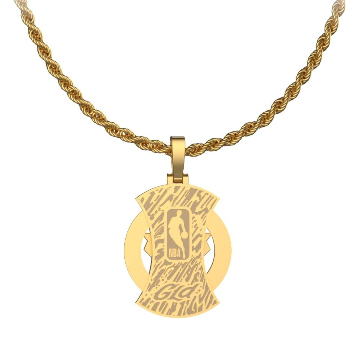 Lab Diamond New York Knicks Official NBA 2026 Championship Pendant in Solid Yellow Gold