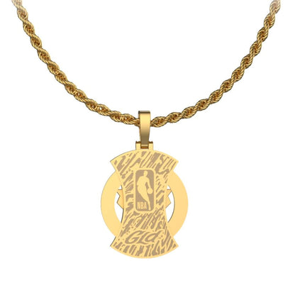Lab Diamond New York Knicks Official NBA 2026 Championship Pendant in Solid Yellow Gold