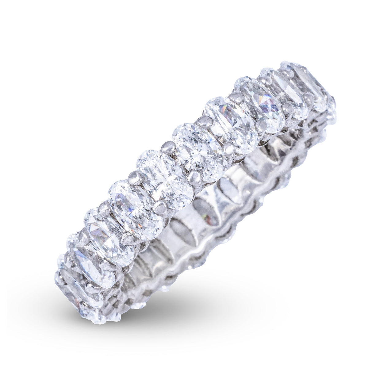 Oval Cut Eternity Lab Grown Diamond Band Ring in Platinum - 5mm