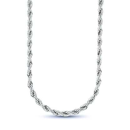 Rope Chain in Sterling Silver - 6mm