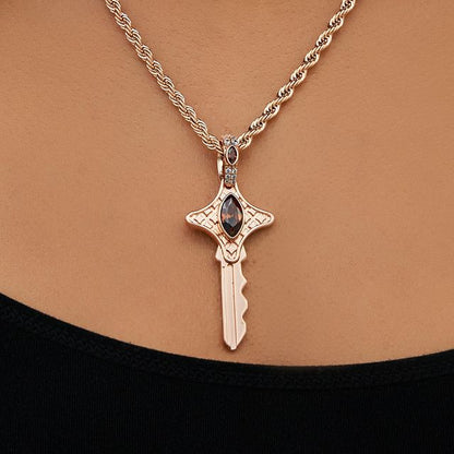 Star Key Pendant in Rose Gold