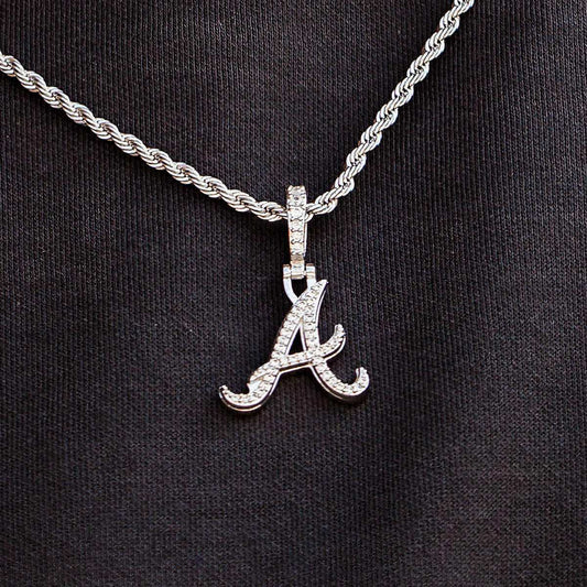 Atlanta Braves Micro Pendant in White Gold - The GLD Shop