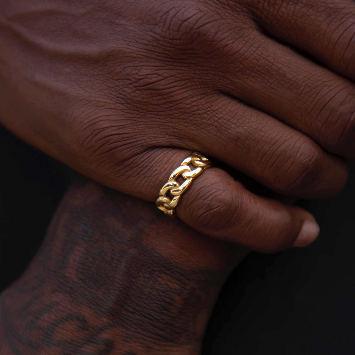 Cuban Band Ring in Yellow Gold - 7mm