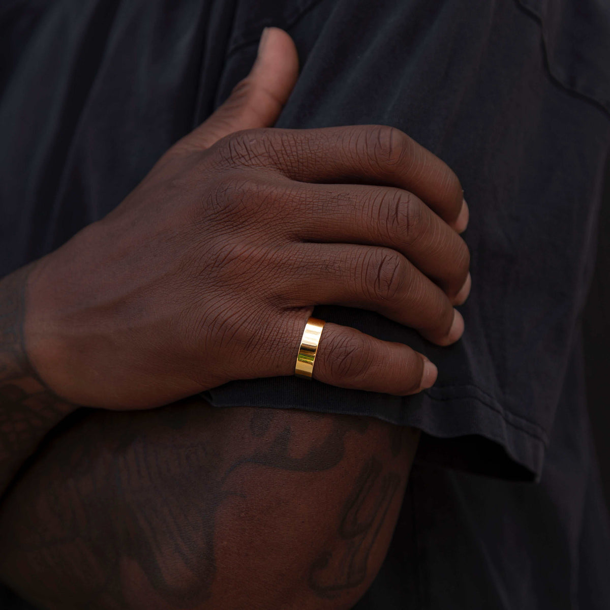 Flat Band Ring in Yellow Gold - 6mm