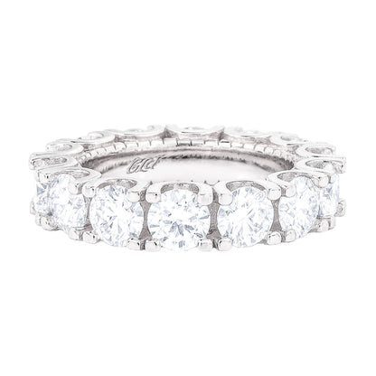 Moissanite Diamond Band Ring in Sterling Silver - 5mm