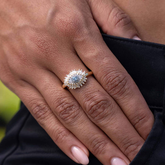 Evil Eye Ring Ring in Yellow Gold Vermeil