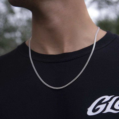 Solid White Gold Micro Cuban (2.5mm)