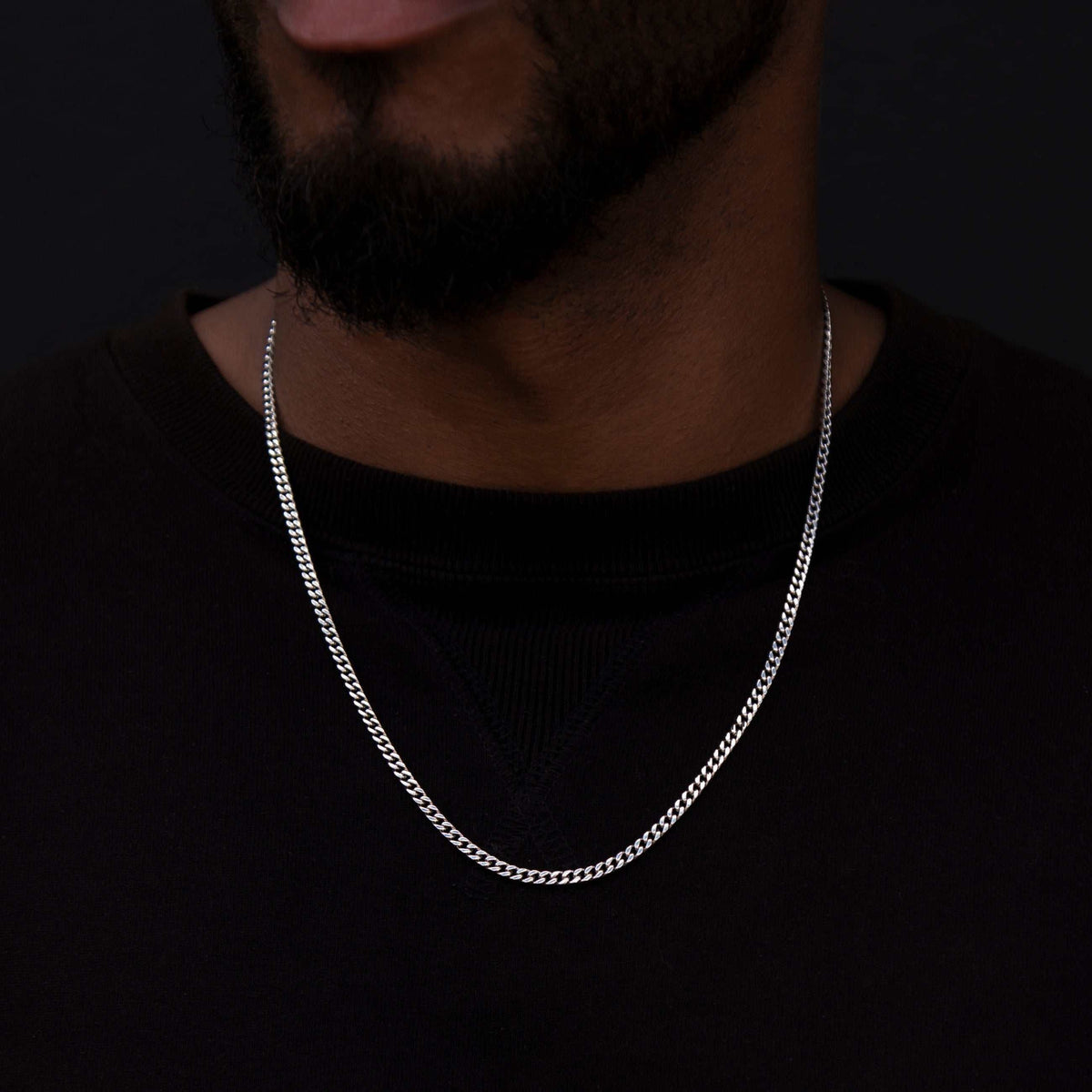 Solid White Gold Micro Cuban (2.5mm)