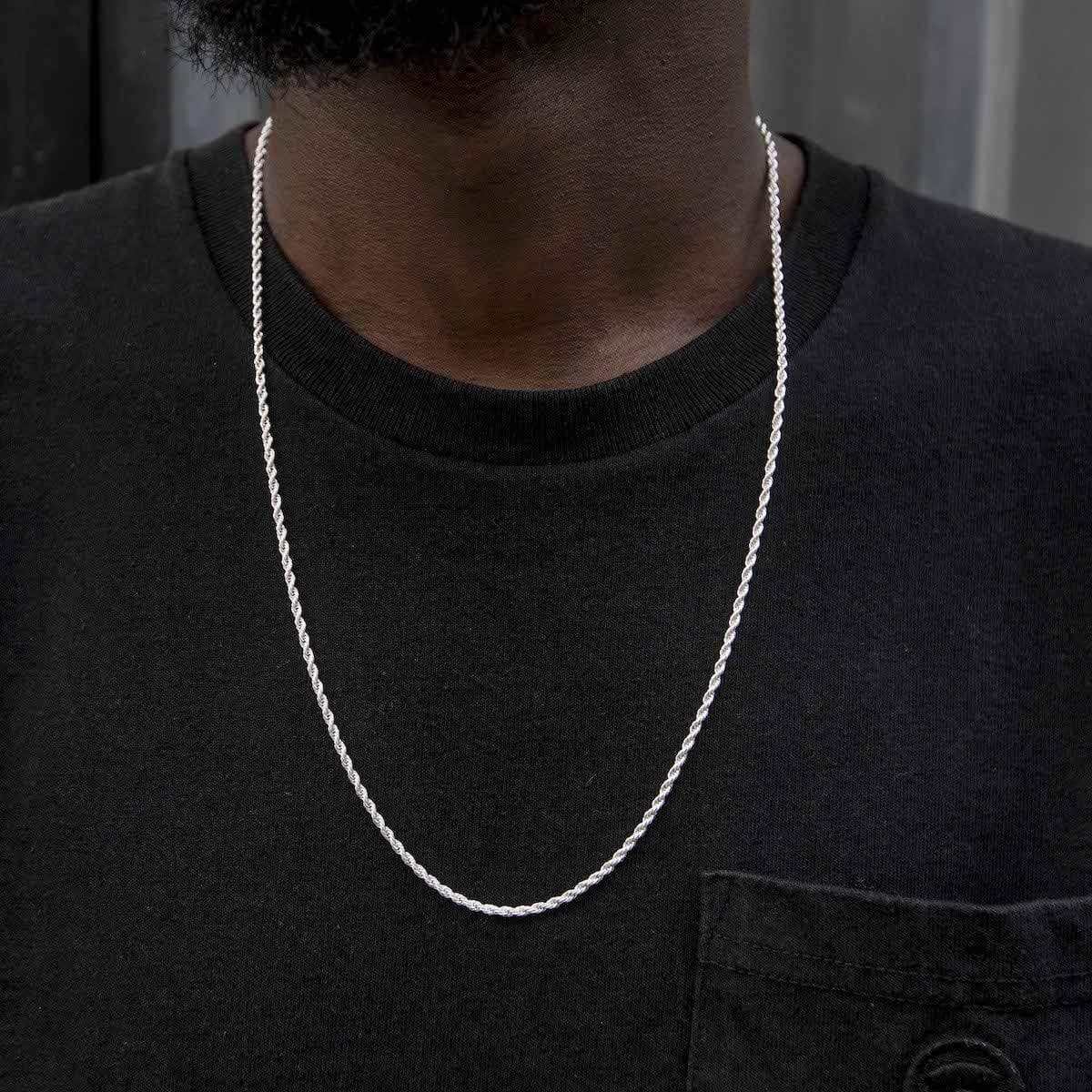 Solid White Gold Rope Chain (2mm)
