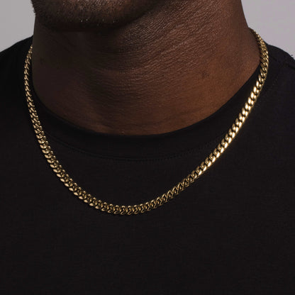 Solid Gold Miami Cuban Link Chain (5mm) - The GLD Shop