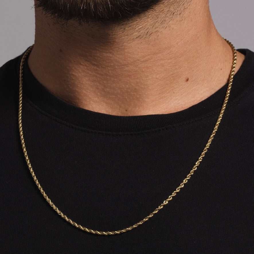 Solid Gold Rope Chain (2mm) - The GLD Shop