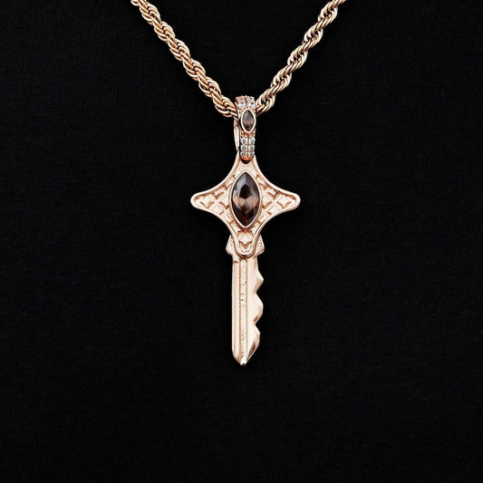 Star Key Pendant in Rose Gold